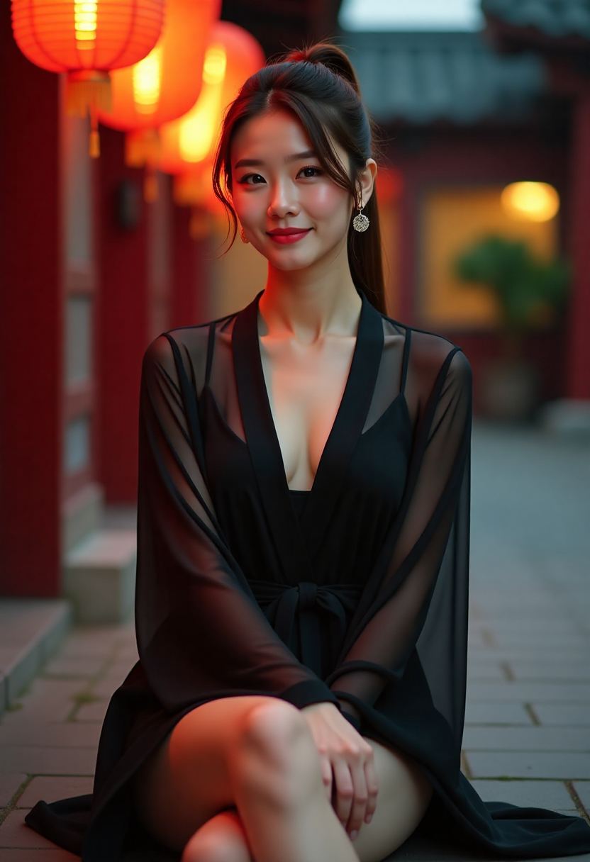《她在晚风里》竖版海报